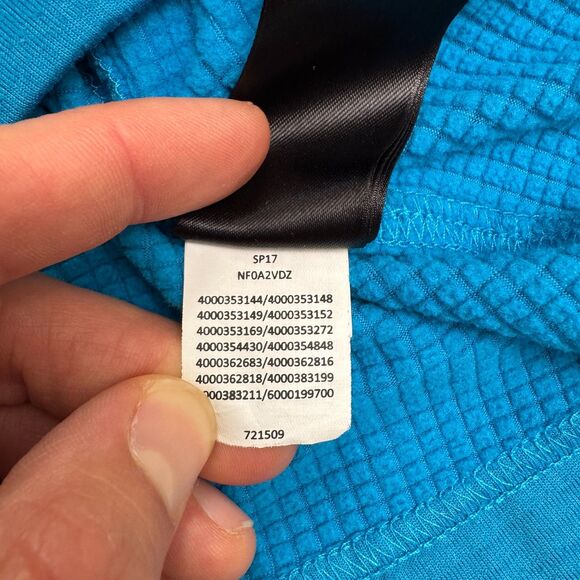 The North Face Borod Hoodie jacket Men Medium Blue Full Zip Pockets Outdoor Hike - Picture 11 of 16